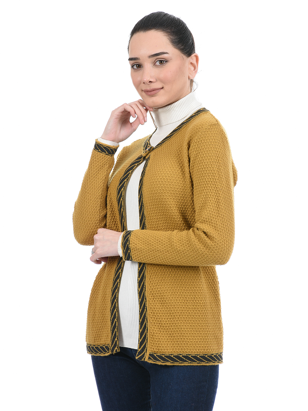 American Eye Women Casual Wear Yellow Sweater